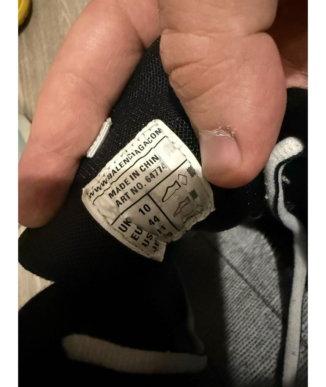 BALENCIAGA Белые кожаные низкие кроссовки / кеды, фото 8