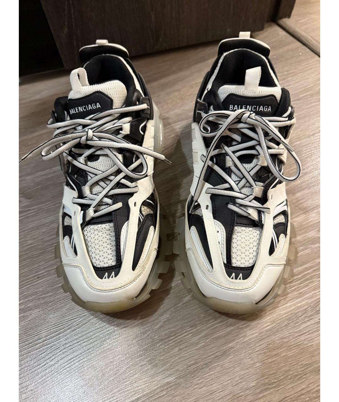 BALENCIAGA Белые кожаные низкие кроссовки / кеды, фото 7