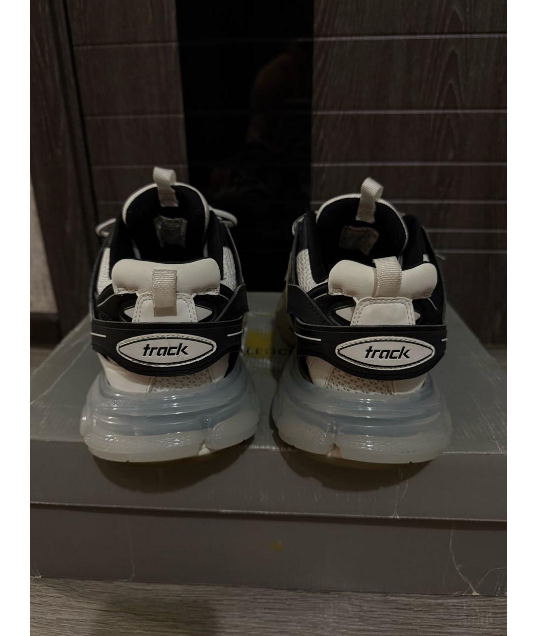 BALENCIAGA Белые кожаные низкие кроссовки / кеды, фото 4