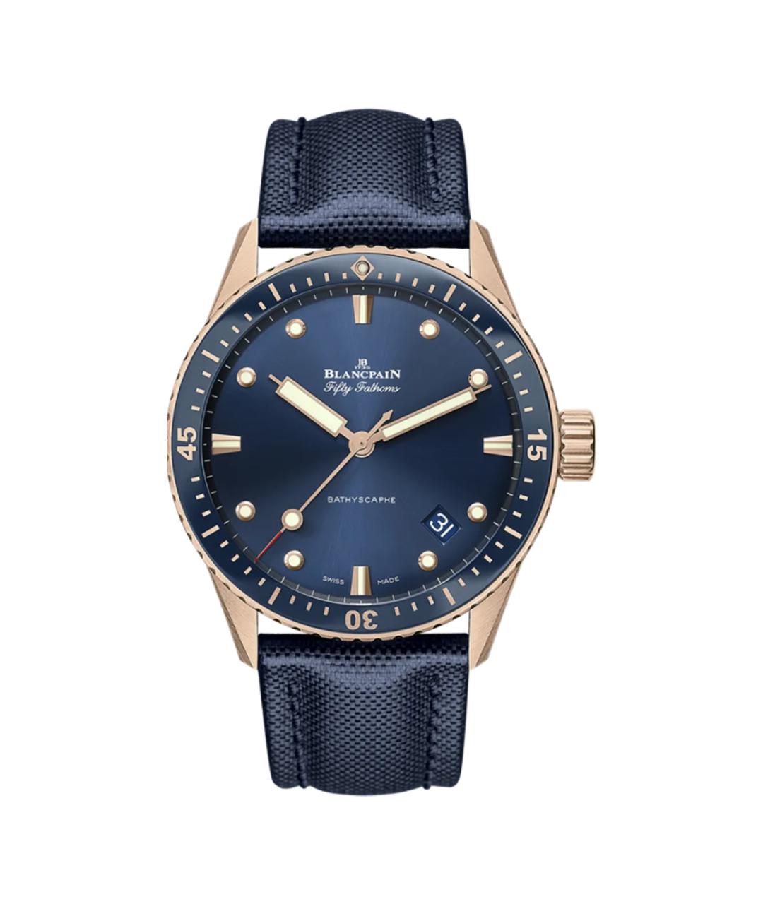 Blancpain Синие часы из розового золота, фото 1