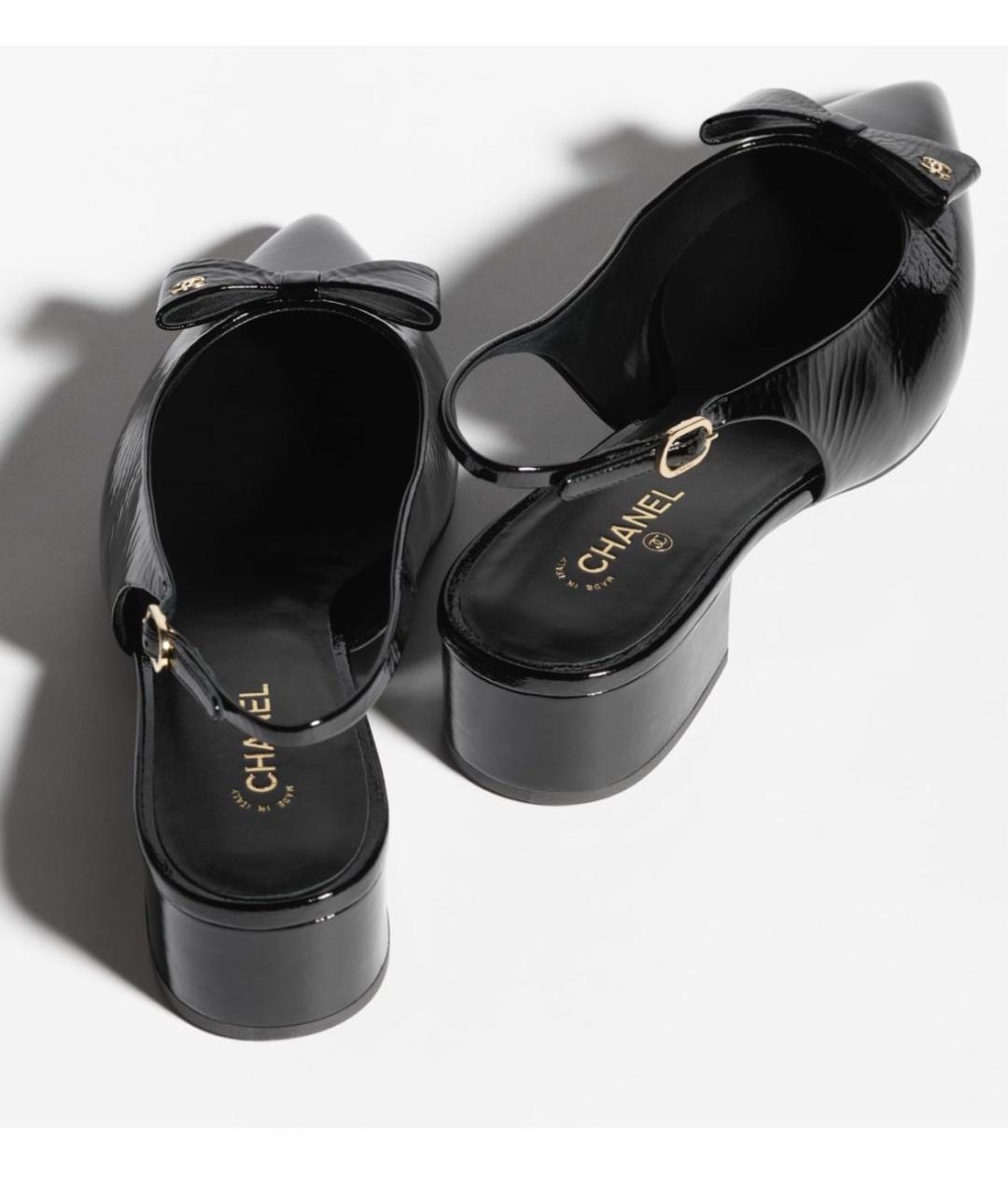 CHANEL Черные кожаные босоножки, фото 3