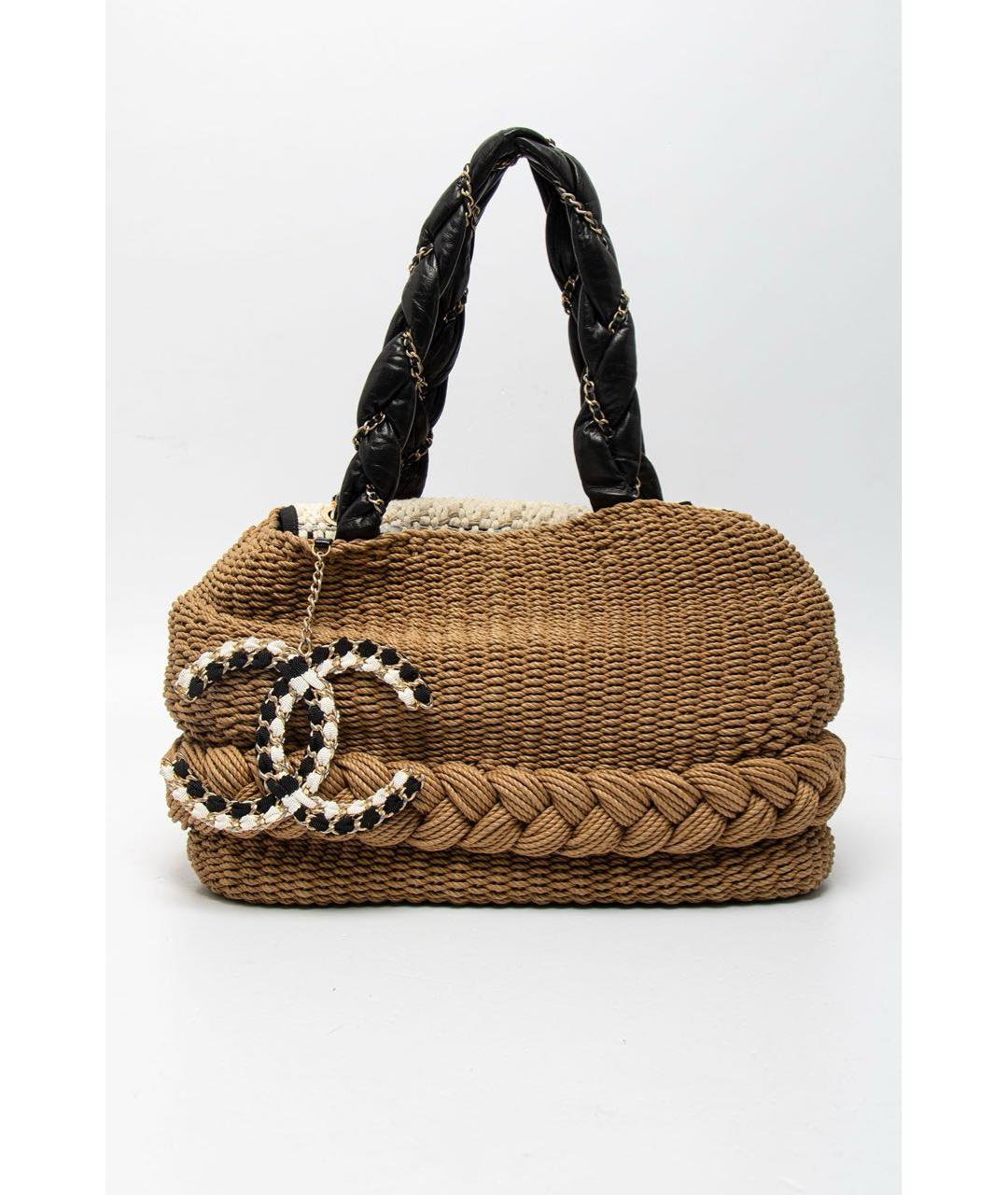 CHANEL Бежевая пляжная сумка, фото 8