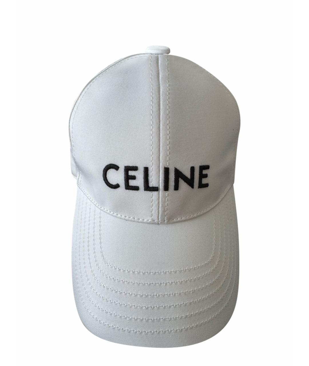 CELINE Белая хлопковая кепка, фото 1