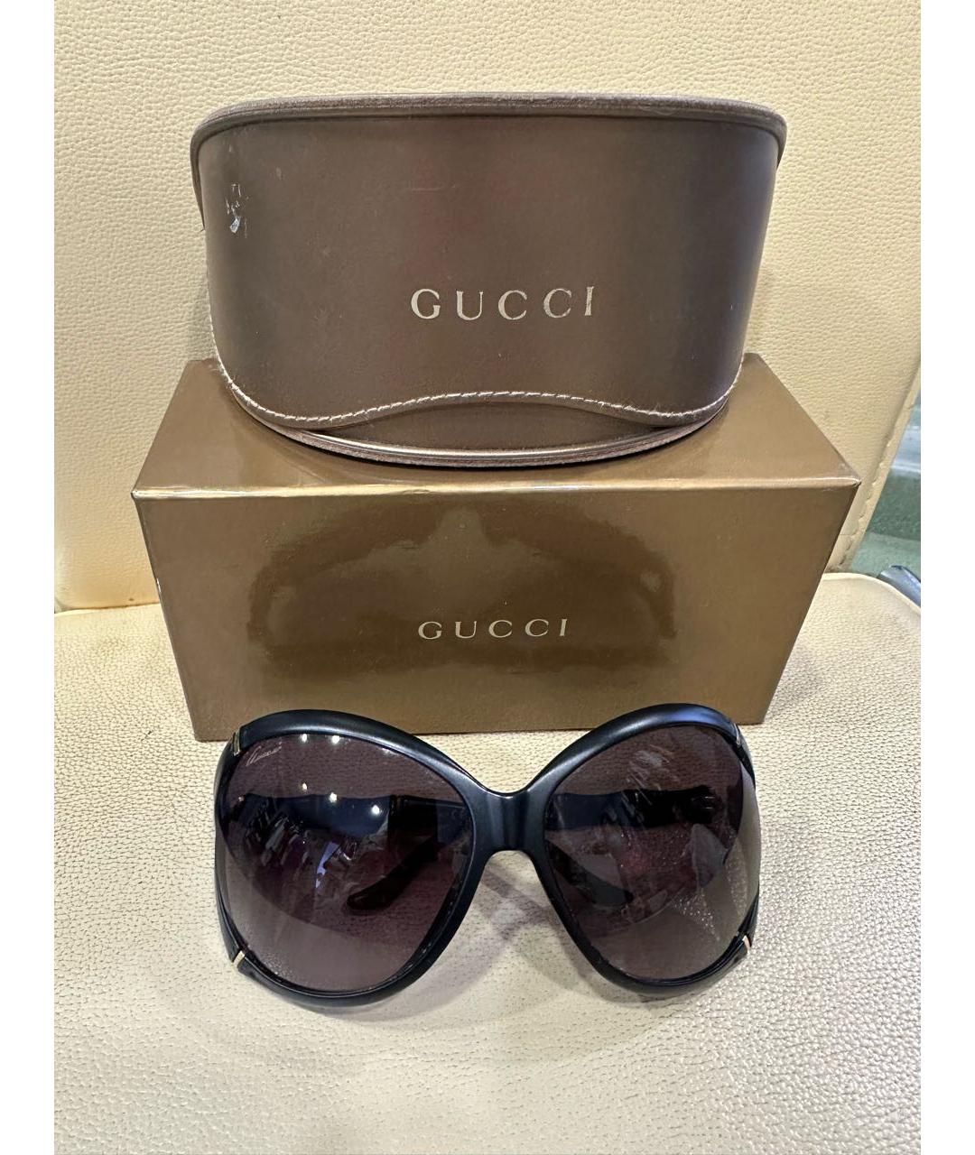 GUCCI Черные пластиковые солнцезащитные очки, фото 4