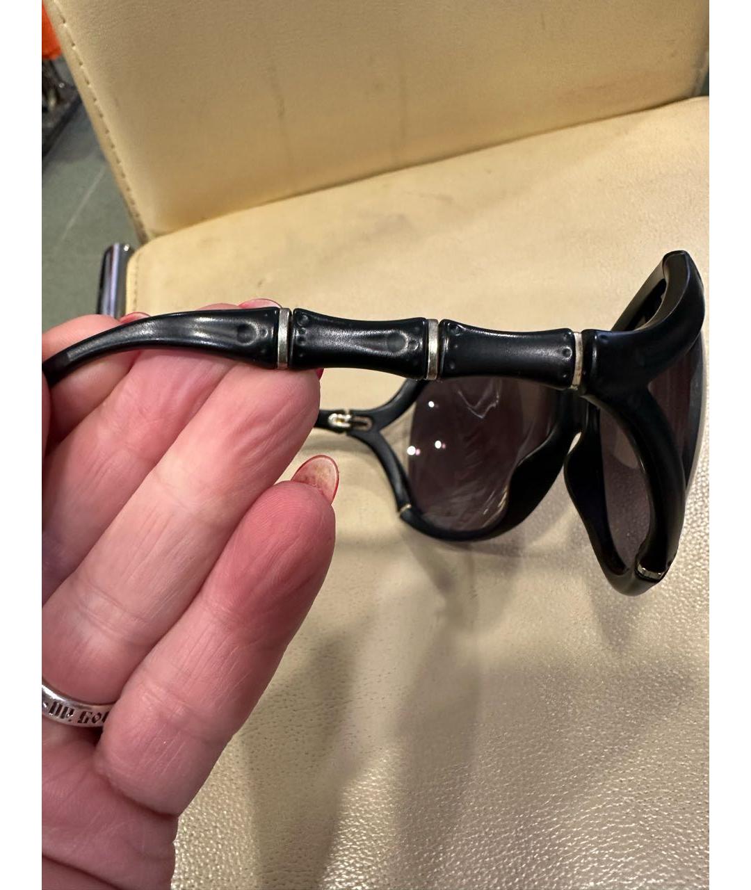 GUCCI Черные пластиковые солнцезащитные очки, фото 3