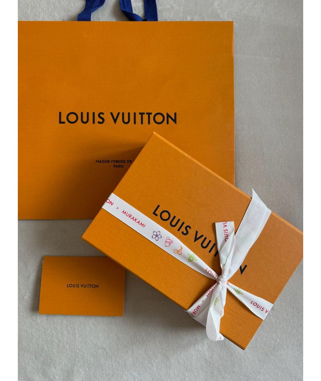 LOUIS VUITTON Коричневая кожаная косметичка, фото 5