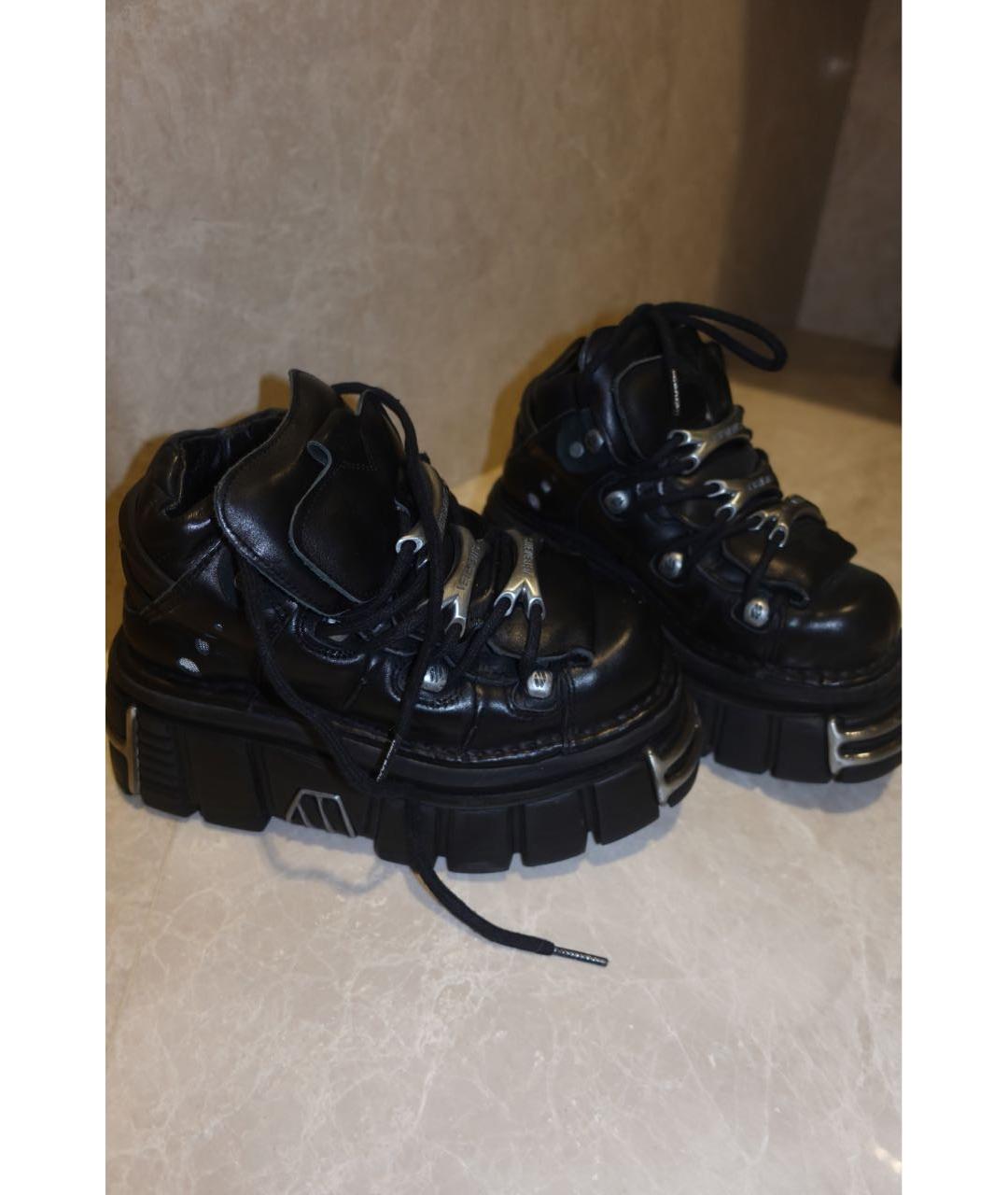 VETEMENTS Черные кожаные ботинки, фото 9