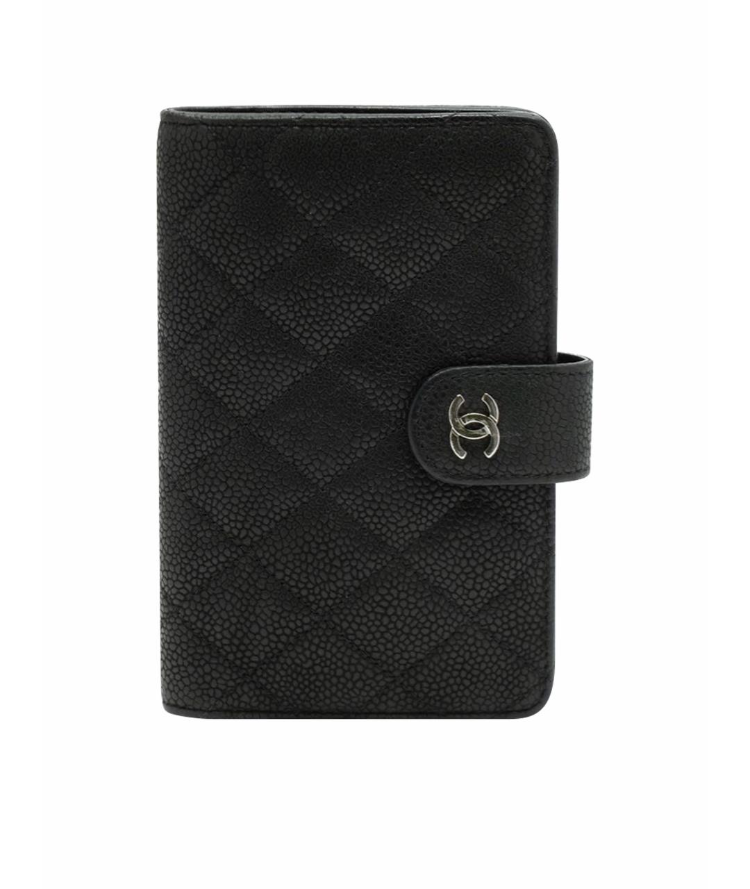 CHANEL Черный кожаный кошелек, фото 1