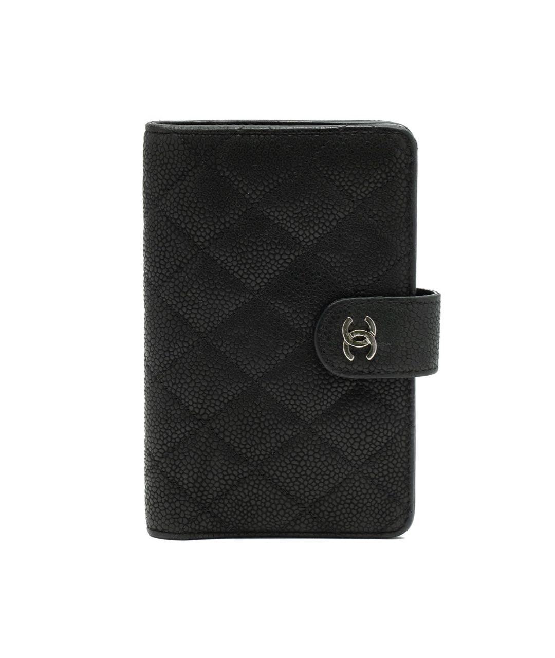 CHANEL Черный кожаный кошелек, фото 5