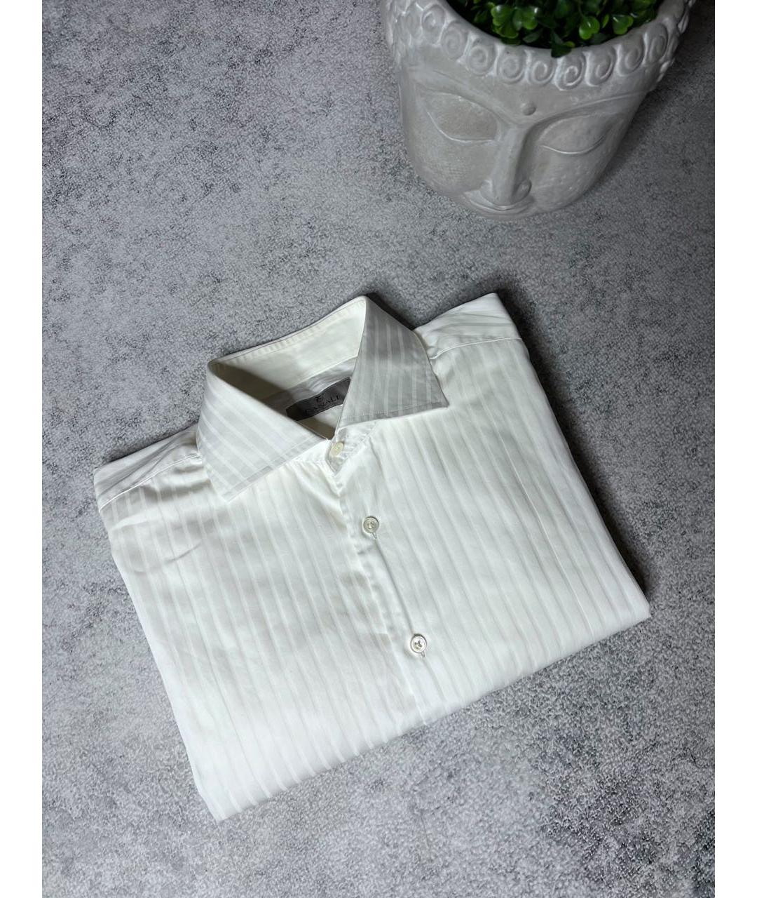 CANALI Белая хлопковая классическая рубашка, фото 2
