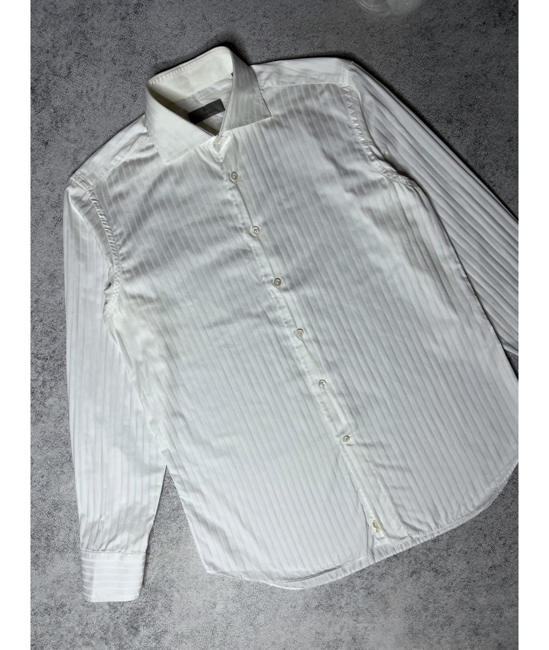 CANALI Белая хлопковая классическая рубашка, фото 3