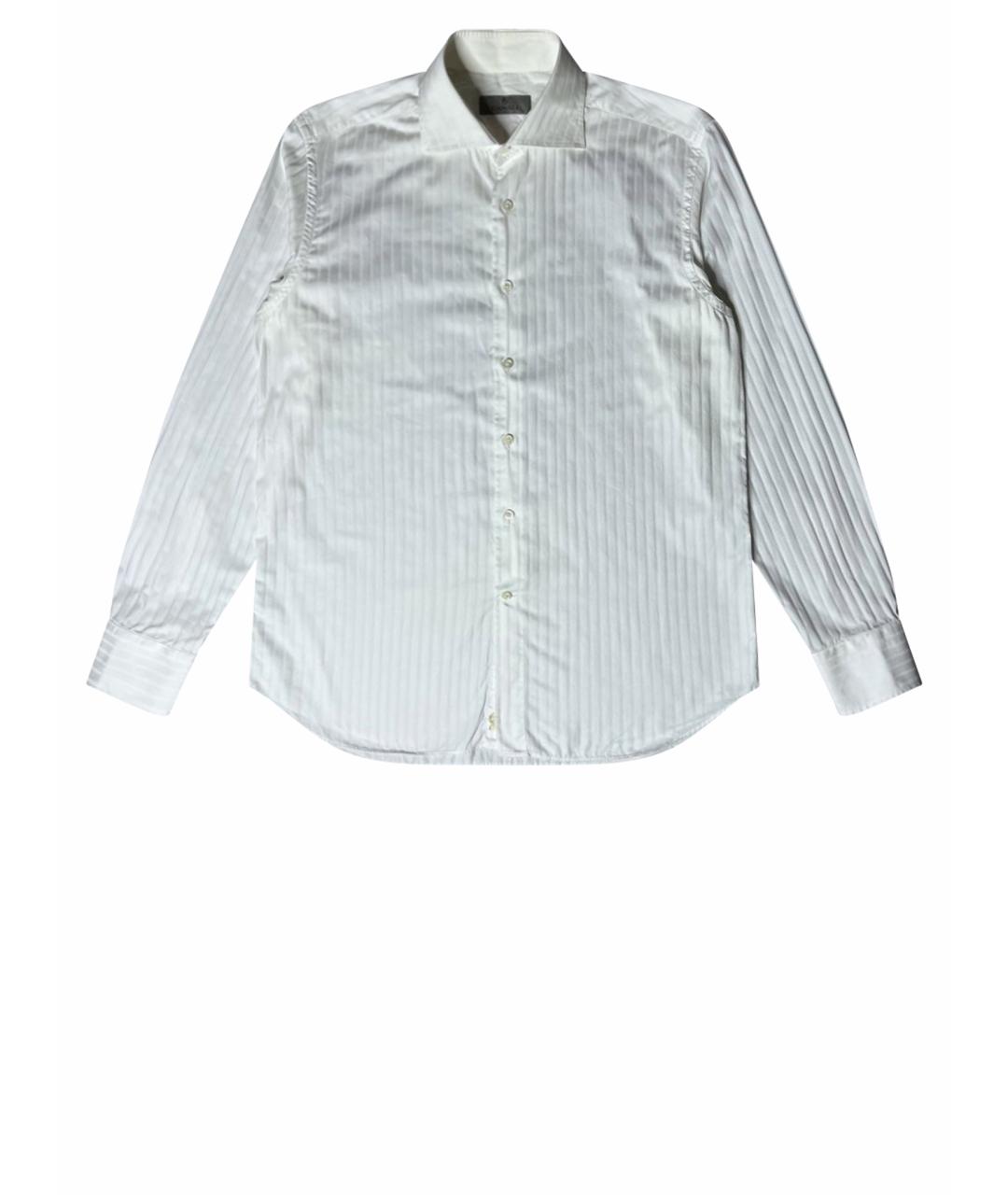 CANALI Белая хлопковая классическая рубашка, фото 1