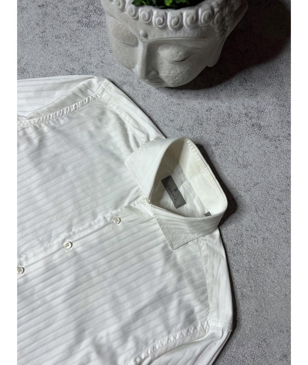 CANALI Белая хлопковая классическая рубашка, фото 4