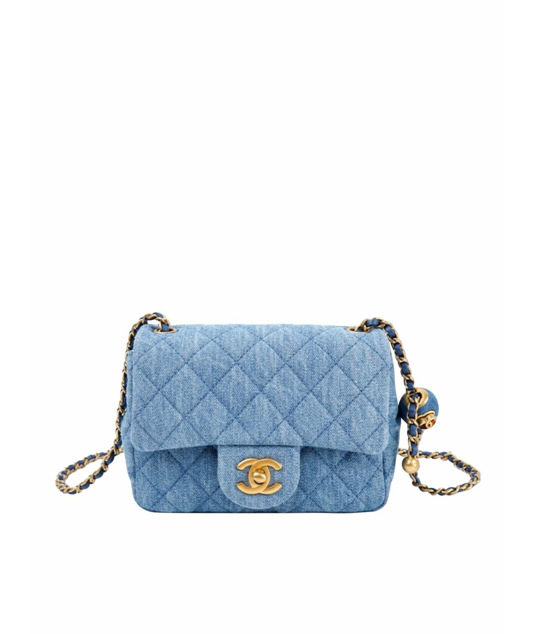 CHANEL Голубая сумка через плечо, фото 1