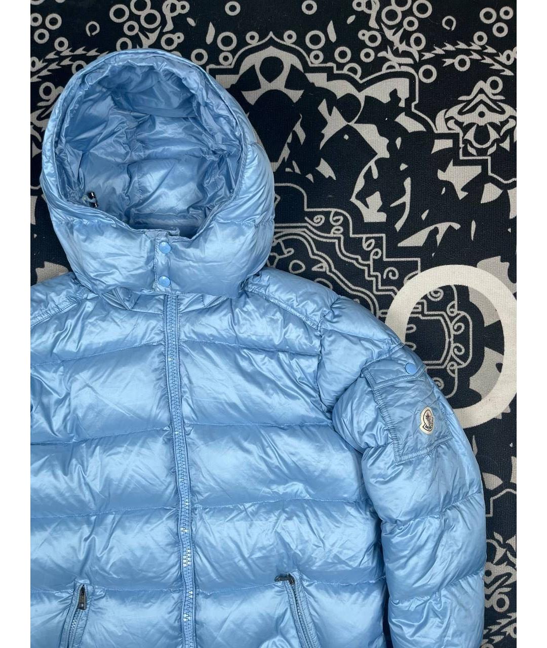 MONCLER Голубой пуховик, фото 3