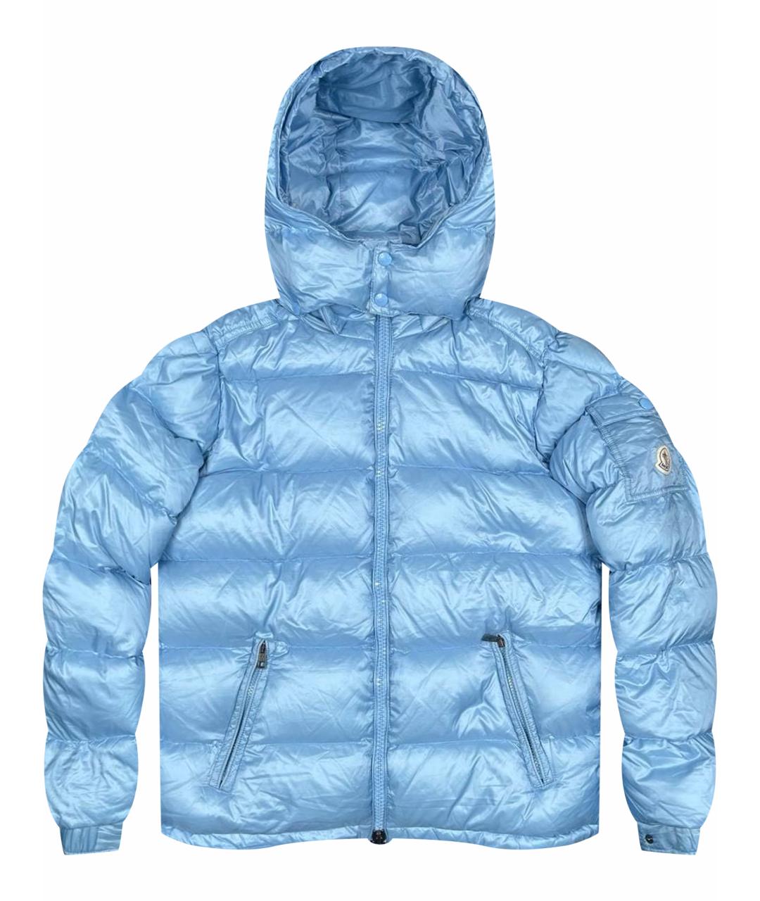 MONCLER Голубой пуховик, фото 1