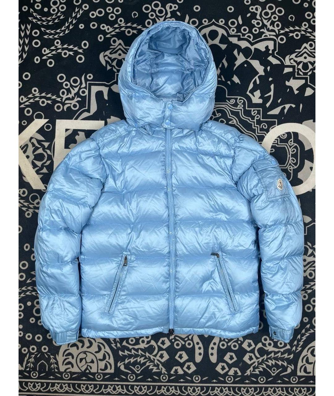 MONCLER Голубой пуховик, фото 9