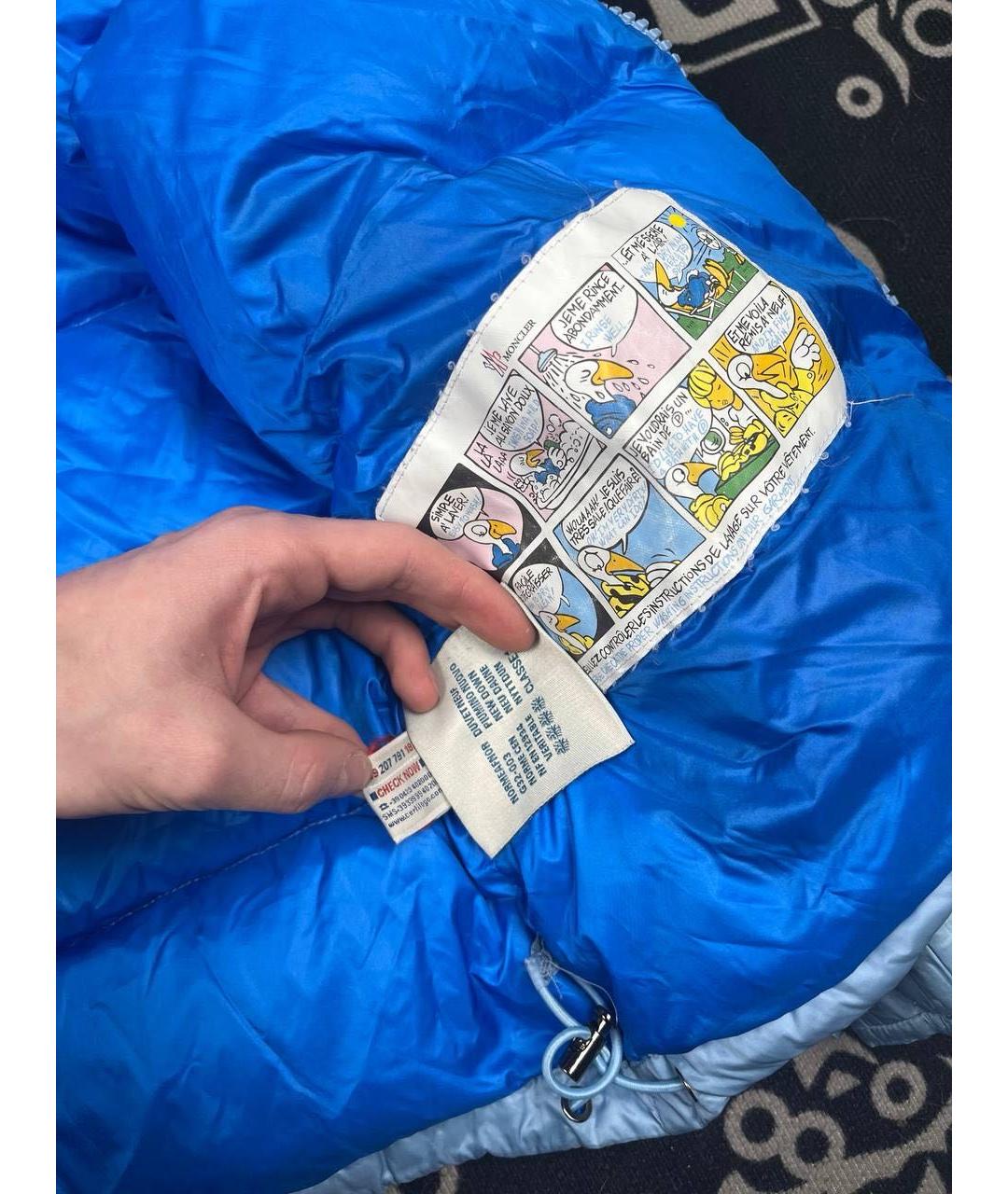 MONCLER Голубой пуховик, фото 6
