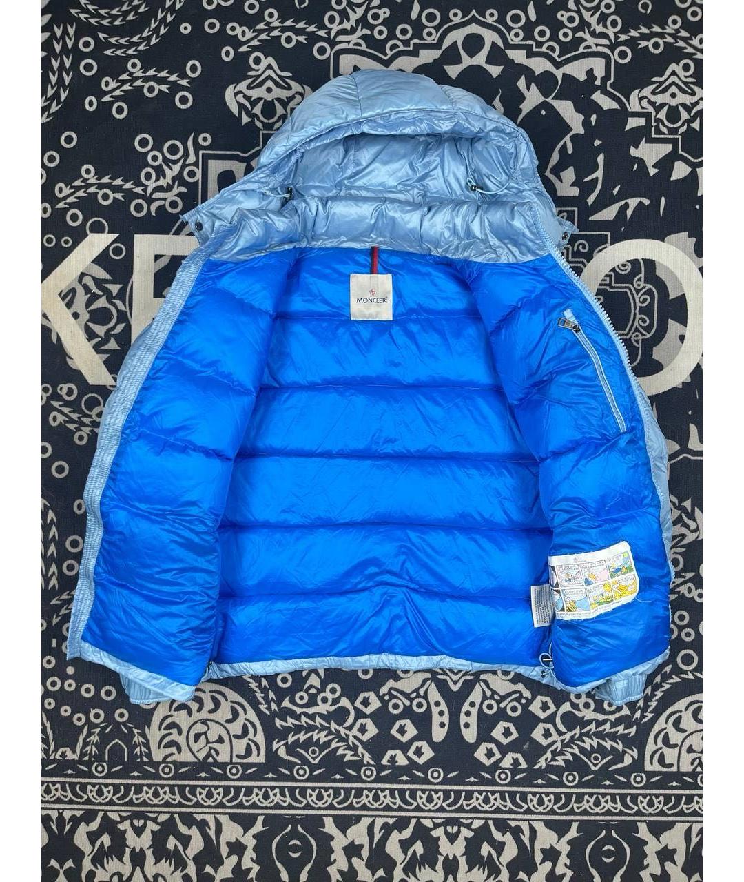 MONCLER Голубой пуховик, фото 2