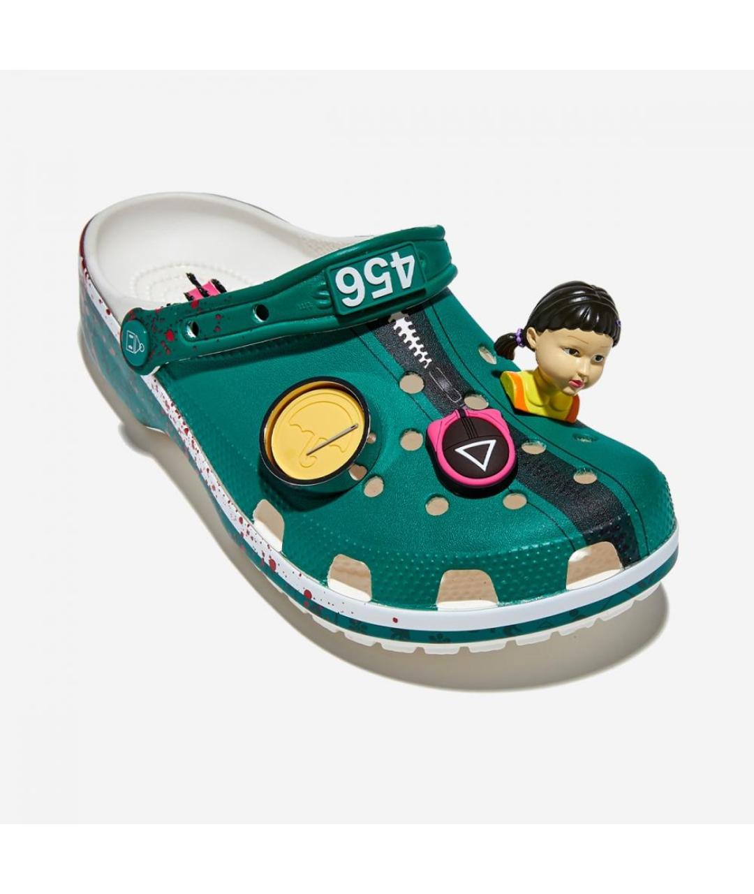CROCS Зеленые резиновые сабо, фото 10