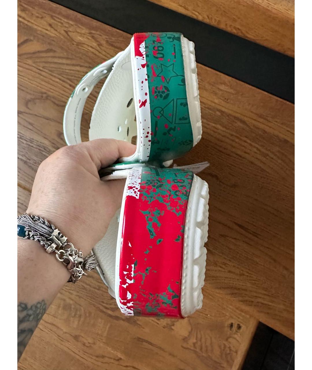 CROCS Зеленые резиновые сабо, фото 4