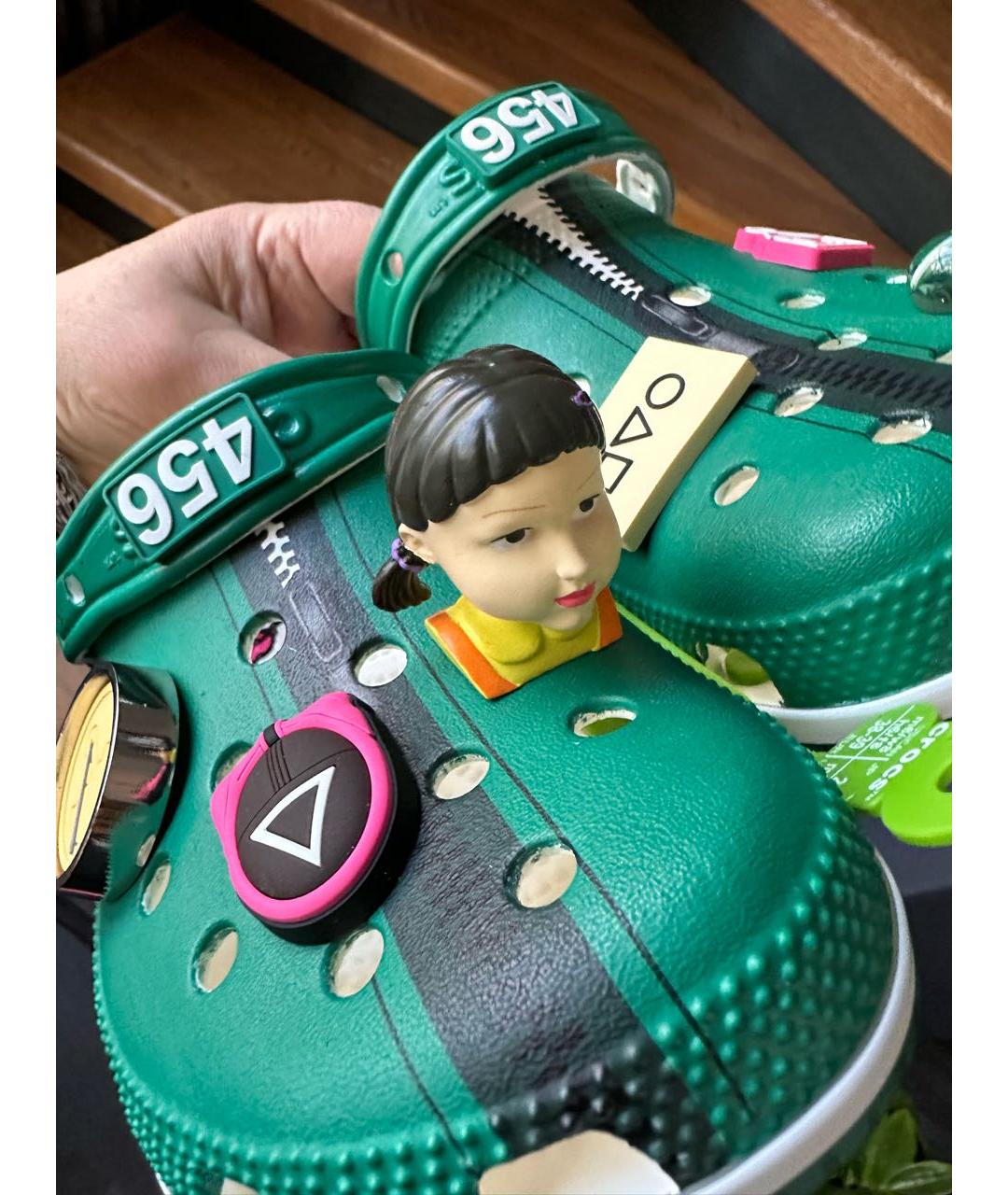 CROCS Зеленые резиновые сабо, фото 9