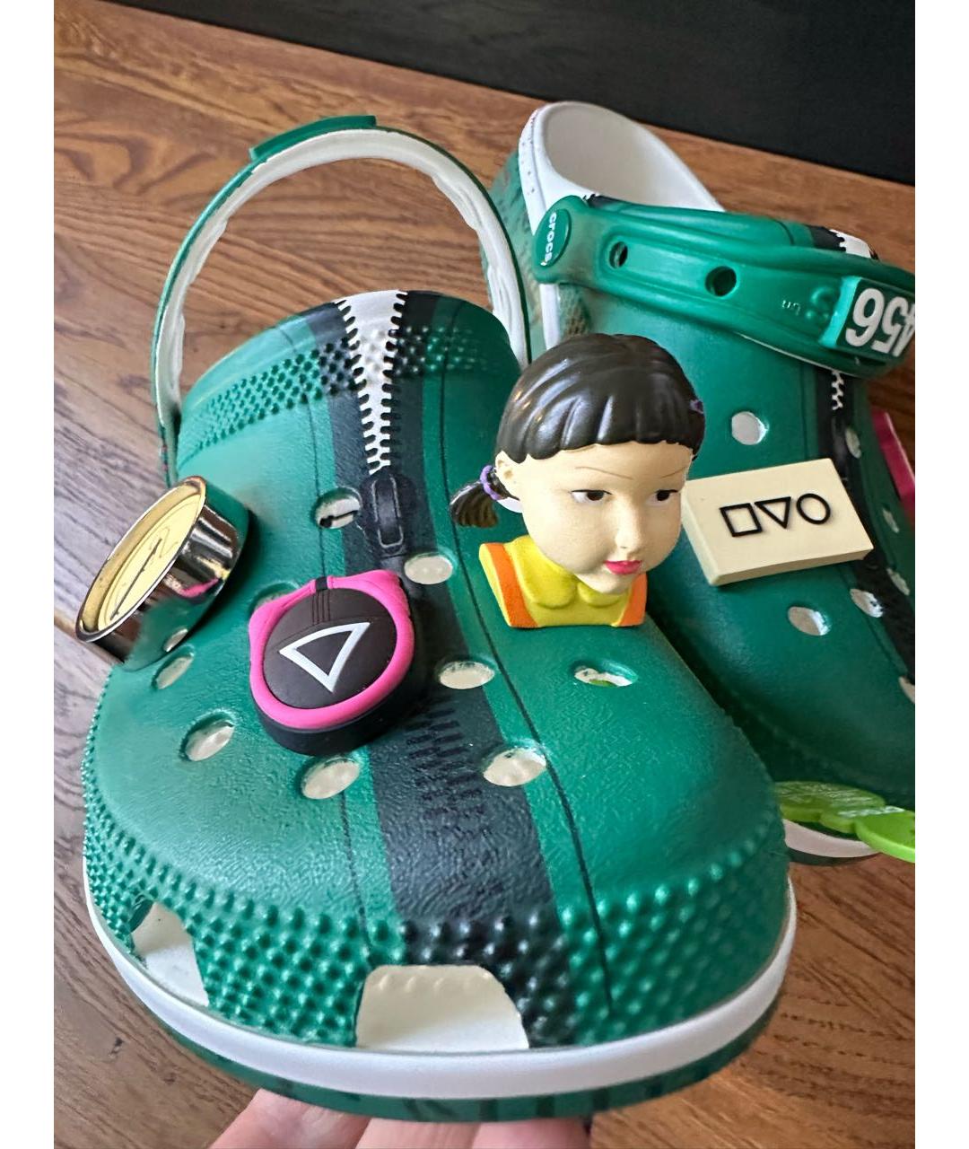 CROCS Зеленые резиновые сабо, фото 7