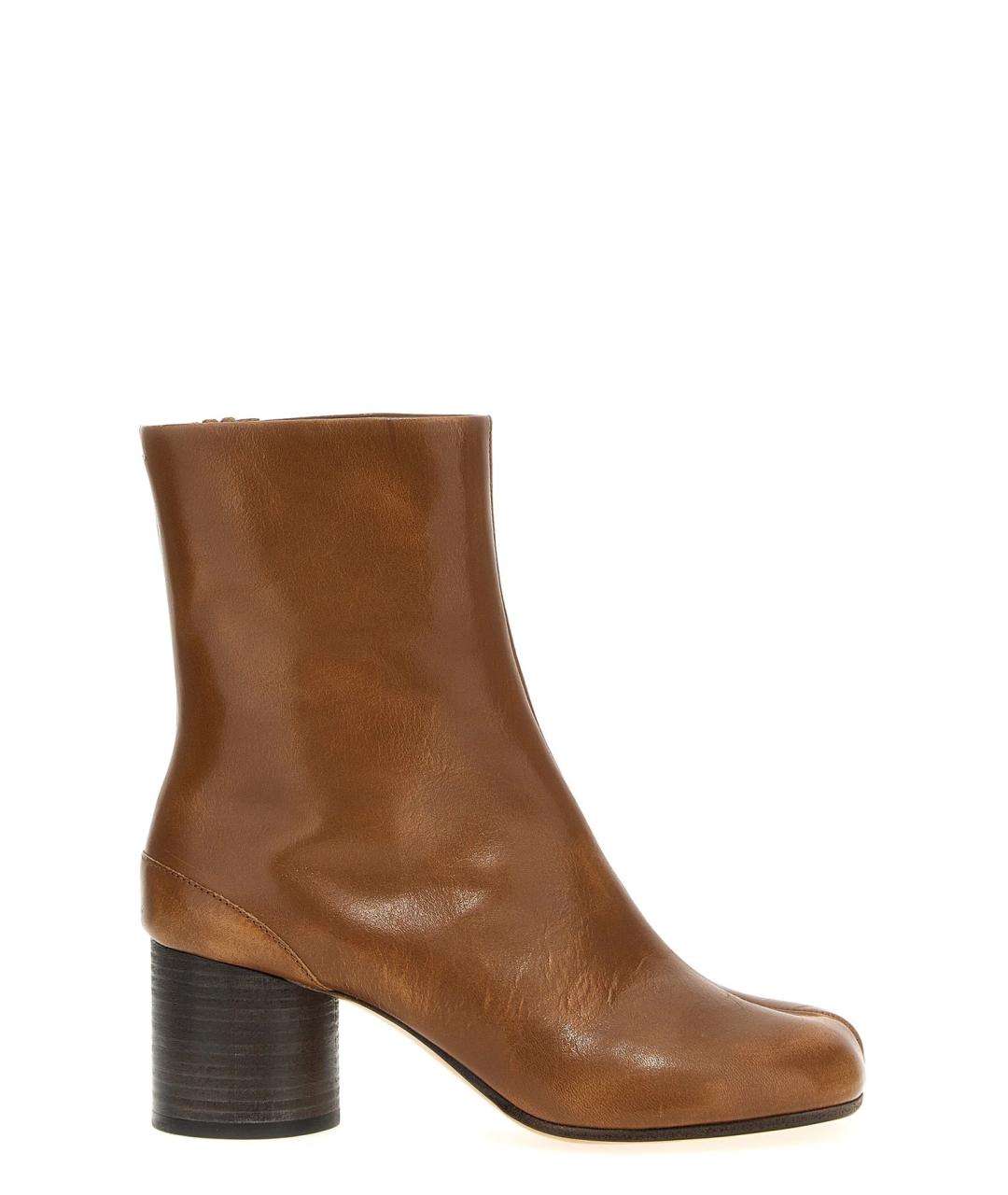 MAISON MARGIELA Коричневые кожаные ботильоны, фото 5