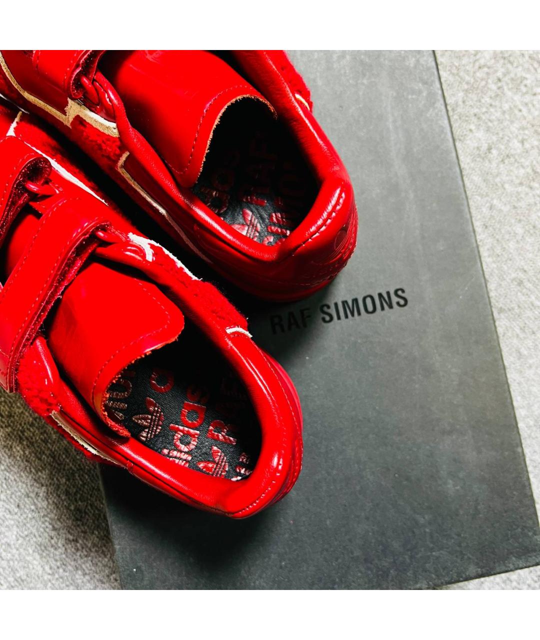 ADIDAS X RAF SIMONS Красные кожаные кеды, фото 6