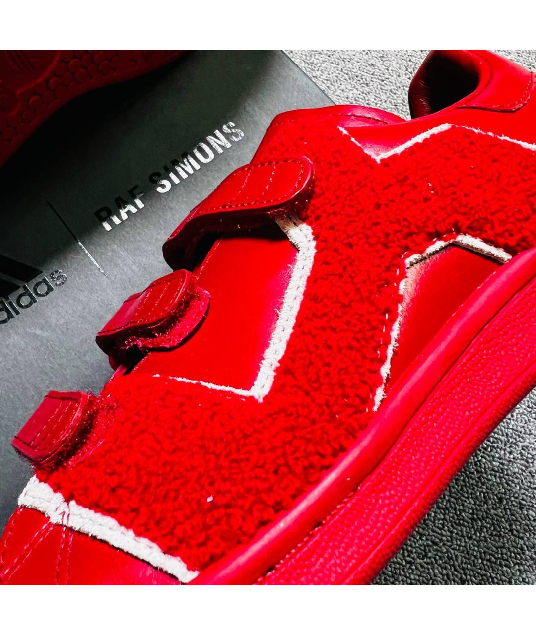 ADIDAS X RAF SIMONS Красные кожаные кеды, фото 8