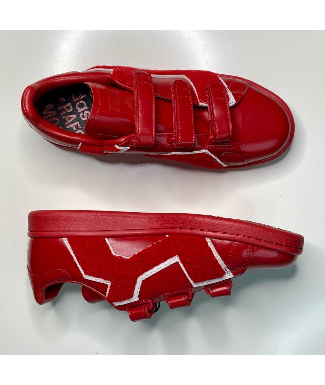 ADIDAS X RAF SIMONS Красные кожаные кеды, фото 3