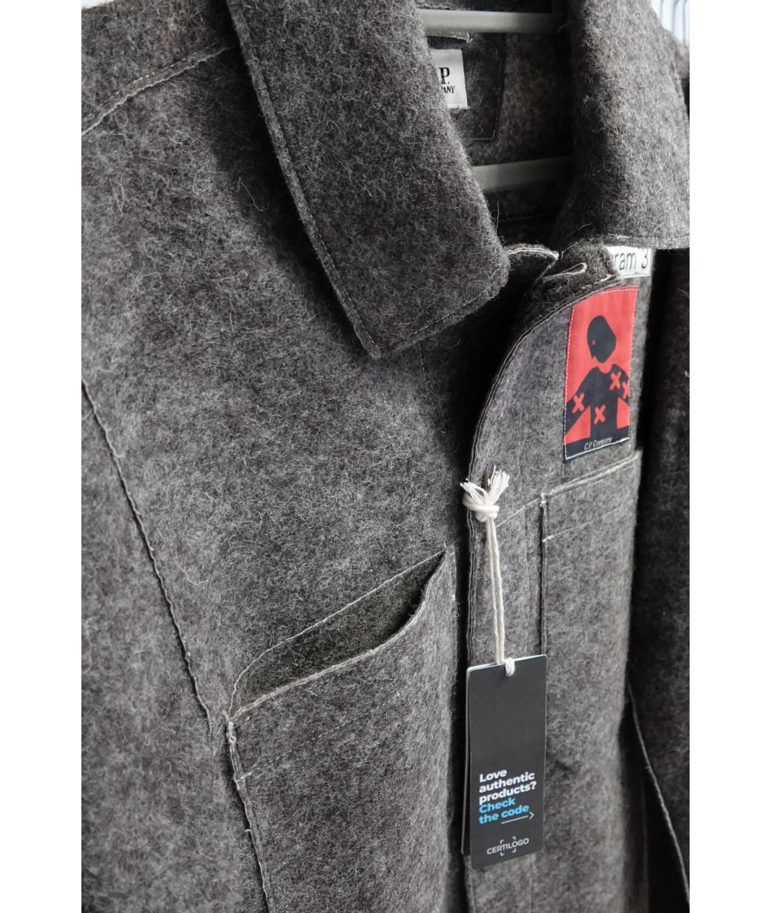 CP COMPANY Коричневая шерстяная куртка, фото 3