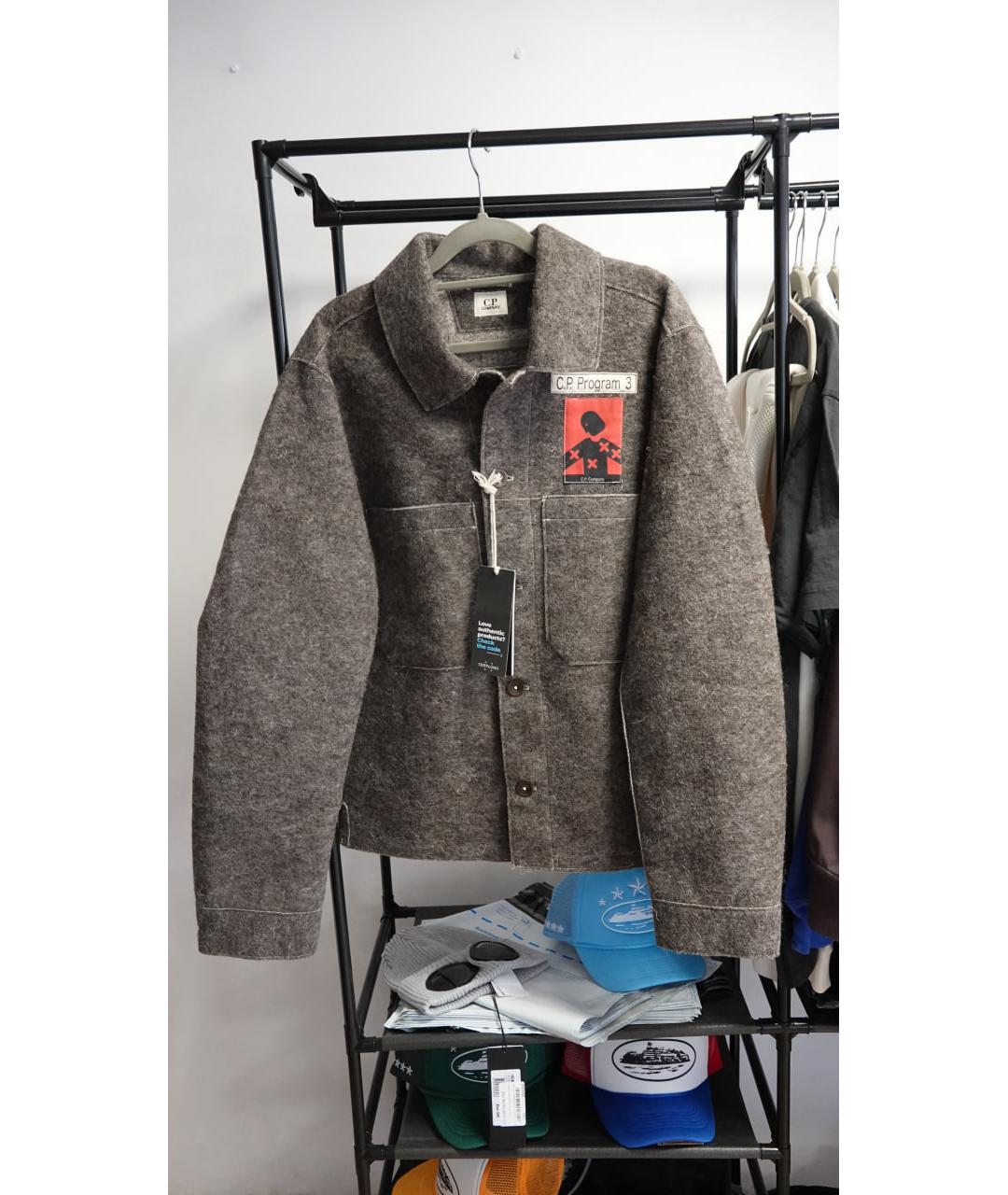 CP COMPANY Коричневая шерстяная куртка, фото 7