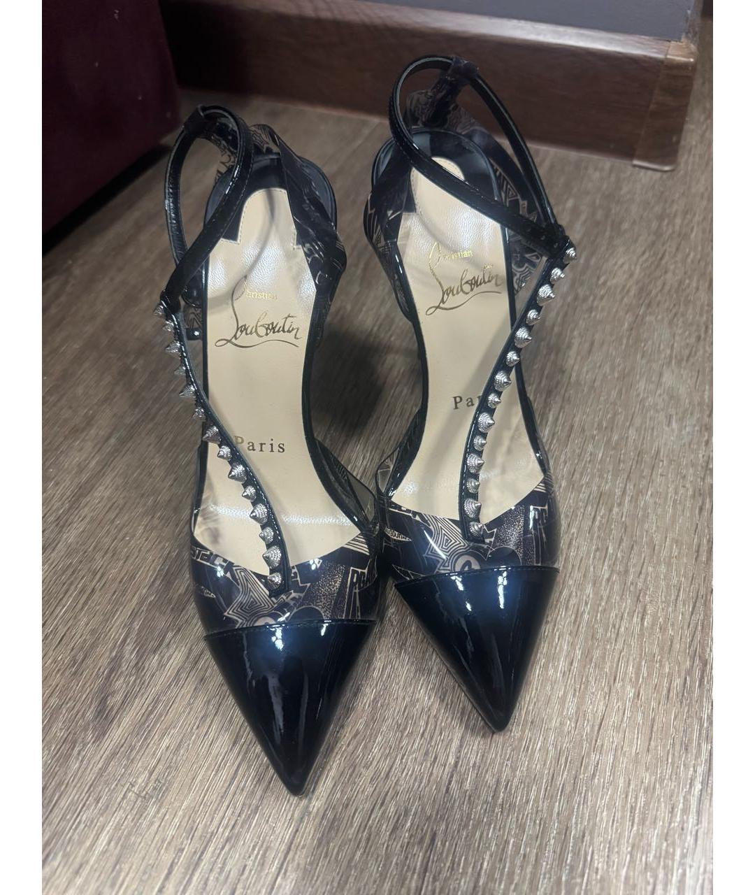 CHRISTIAN LOUBOUTIN Черные резиновые туфли, фото 3