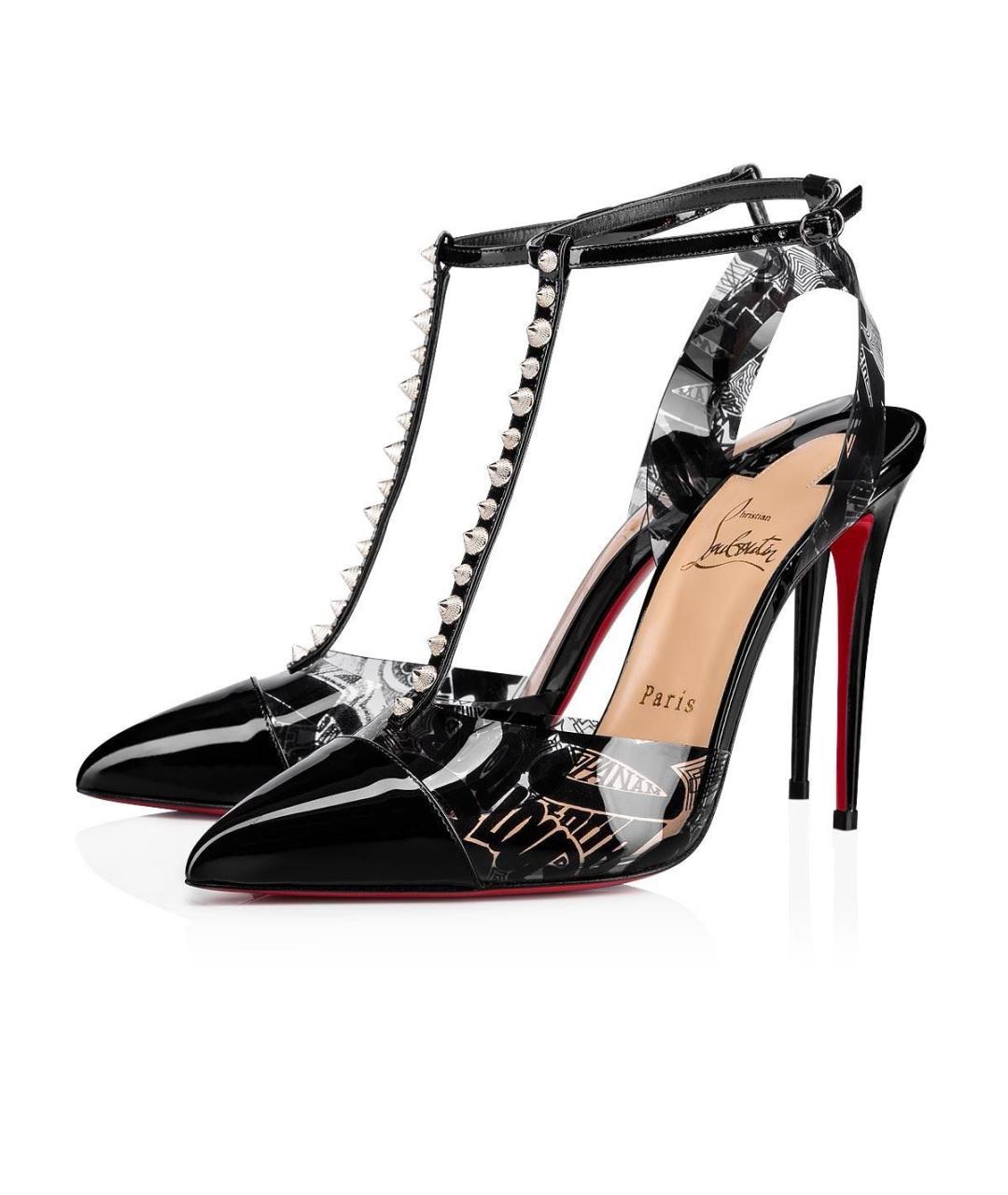 CHRISTIAN LOUBOUTIN Черные резиновые туфли, фото 5