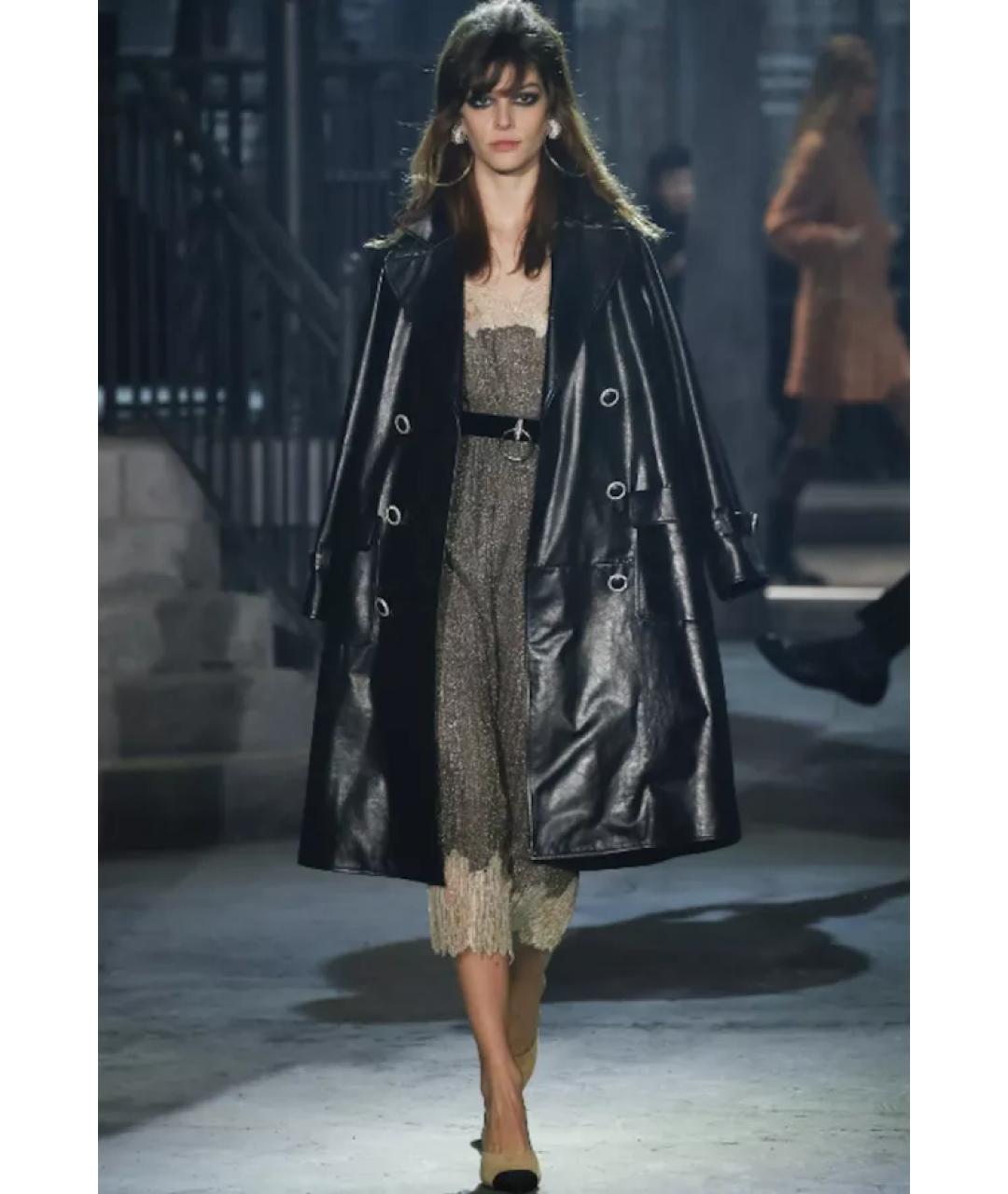 CHANEL Золотое полиэстеровое вечернее платье, фото 7