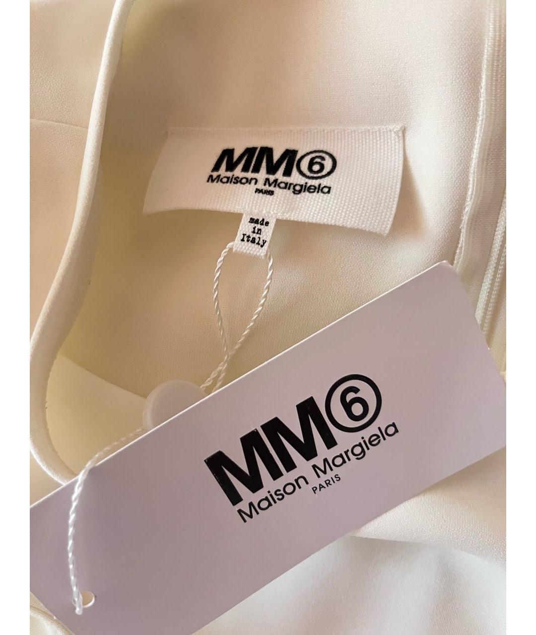MAISON MARGIELA Бежевое полиэстеровое повседневное платье, фото 2