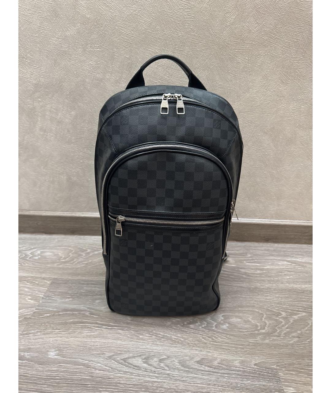 LOUIS VUITTON Черный кожаный рюкзак, фото 4