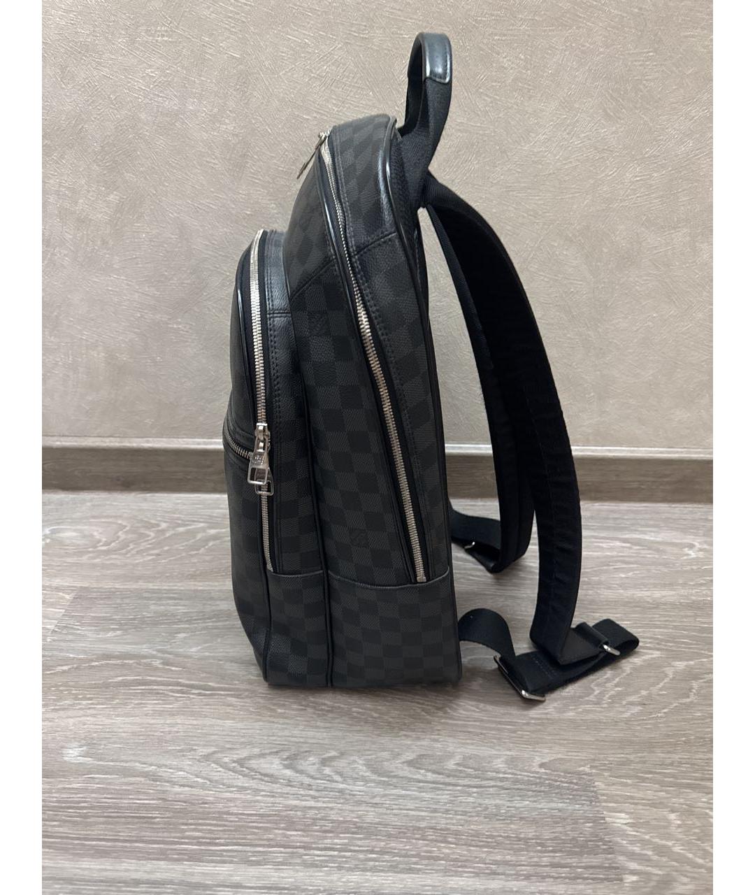 LOUIS VUITTON Черный кожаный рюкзак, фото 2