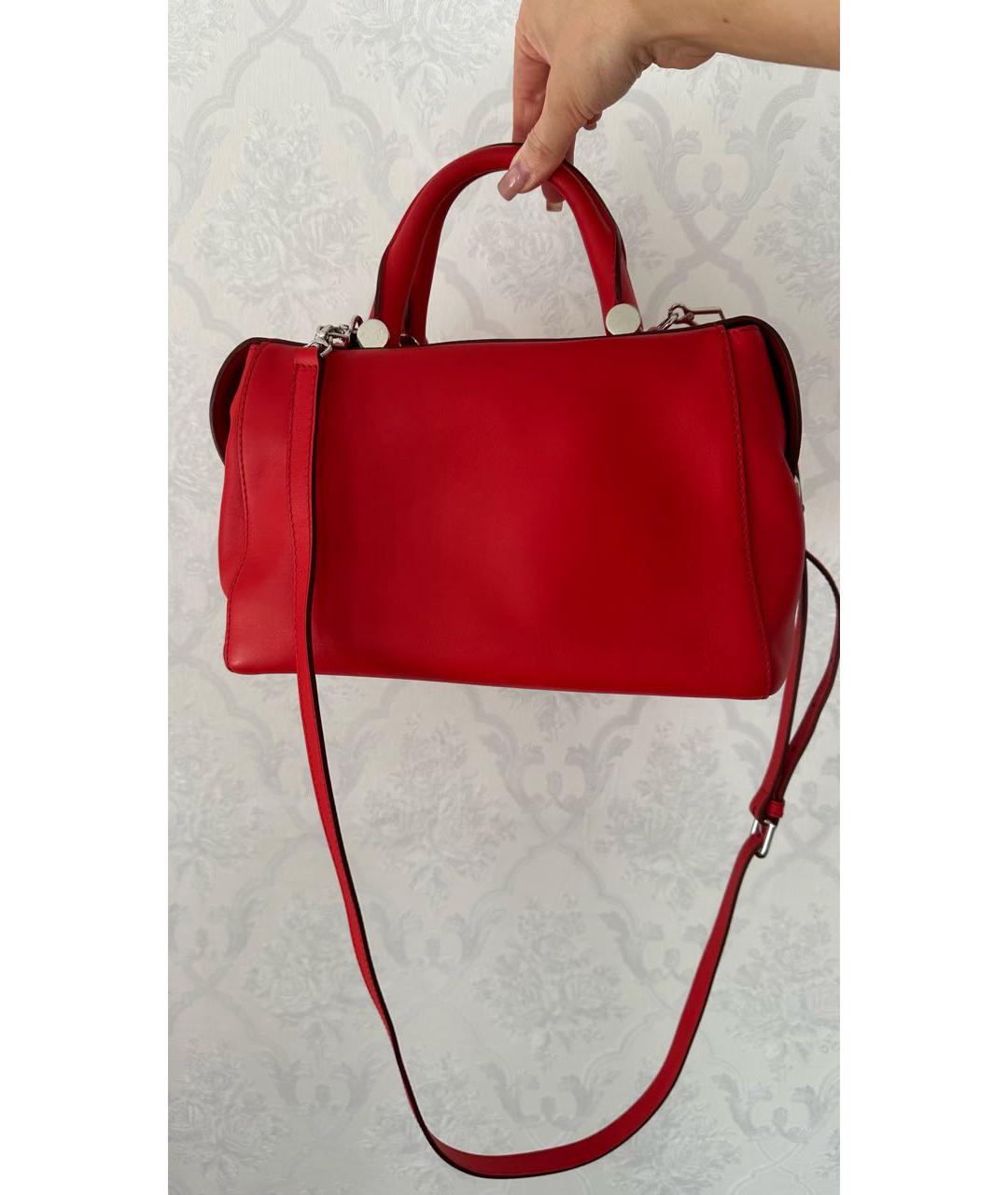 MAX MARA Красная кожаная сумка с короткими ручками, фото 2