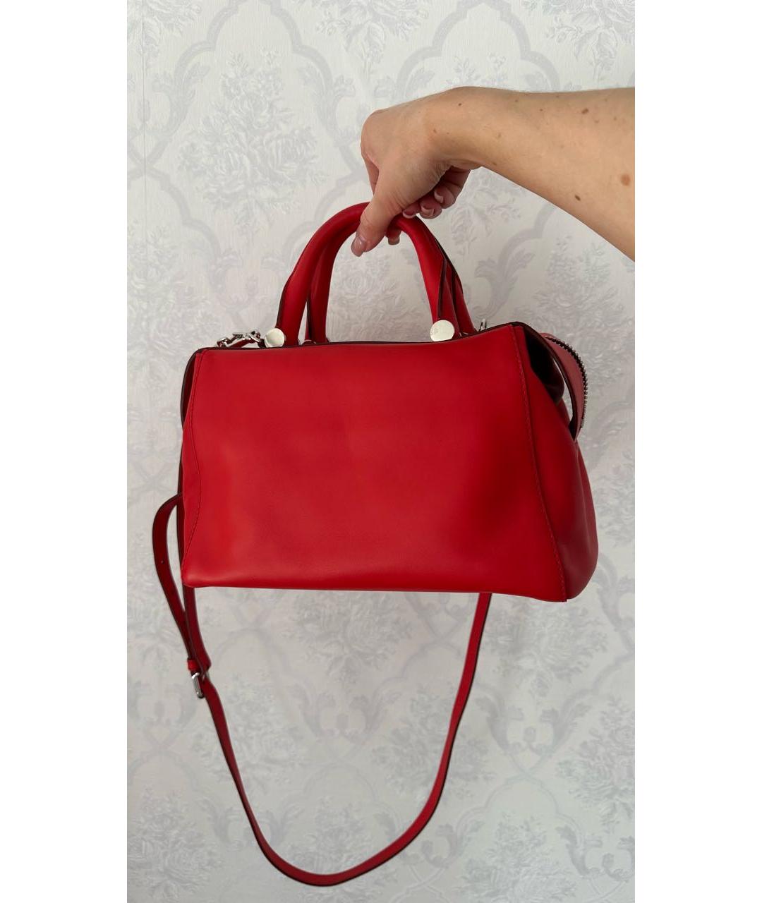 MAX MARA Красная кожаная сумка с короткими ручками, фото 9