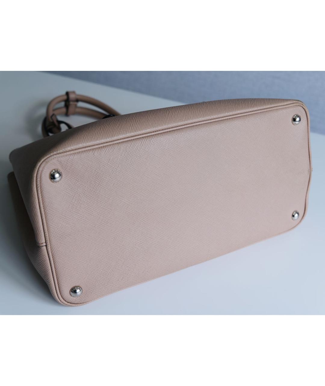 PRADA Бежевая кожаная сумка тоут, фото 3