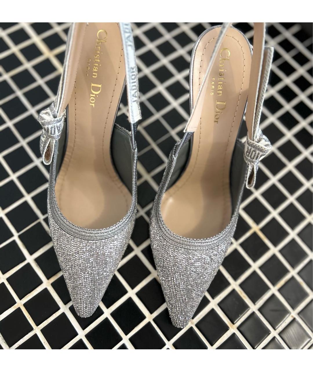 CHRISTIAN DIOR Серебряные туфли, фото 2