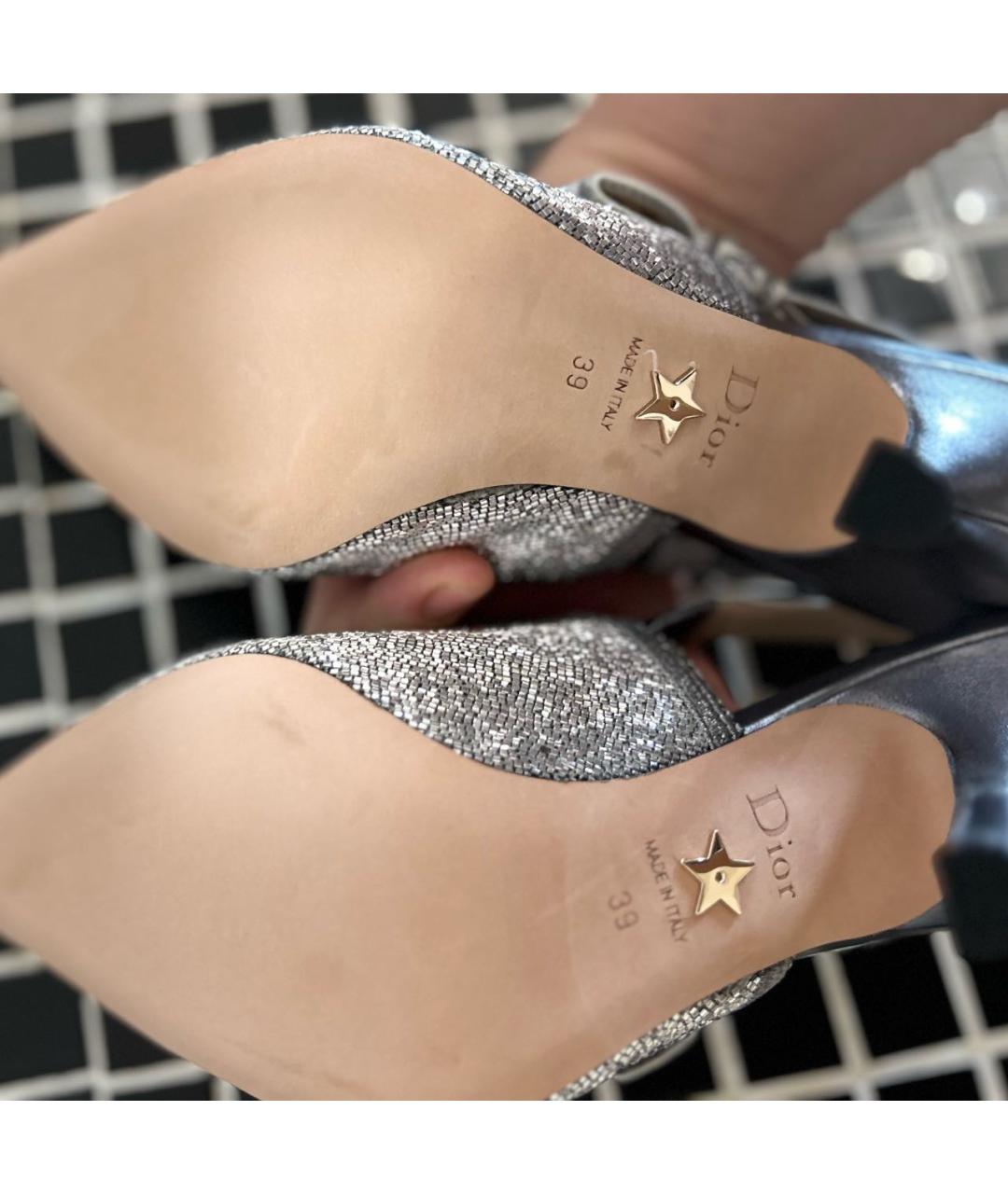 CHRISTIAN DIOR Серебряные туфли, фото 4