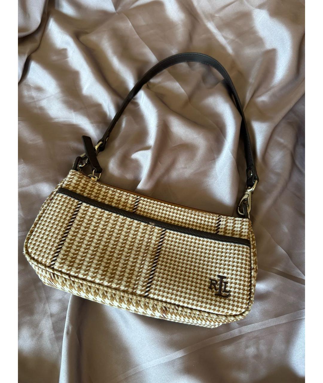 RALPH LAUREN Коричневая сумка с короткими ручками, фото 6