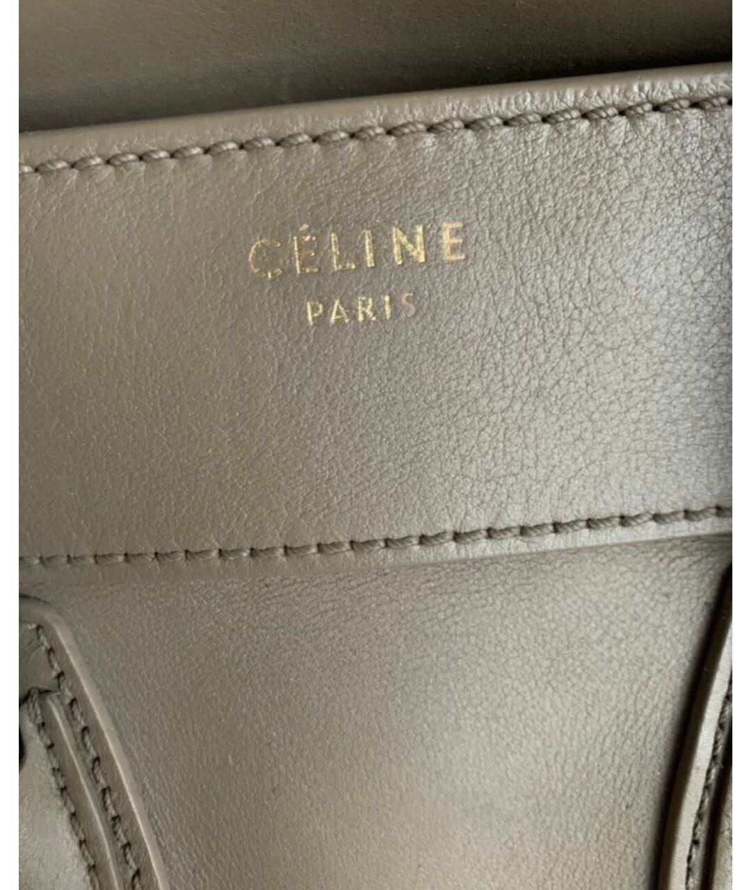 CELINE Бежевая кожаная сумка тоут, фото 3
