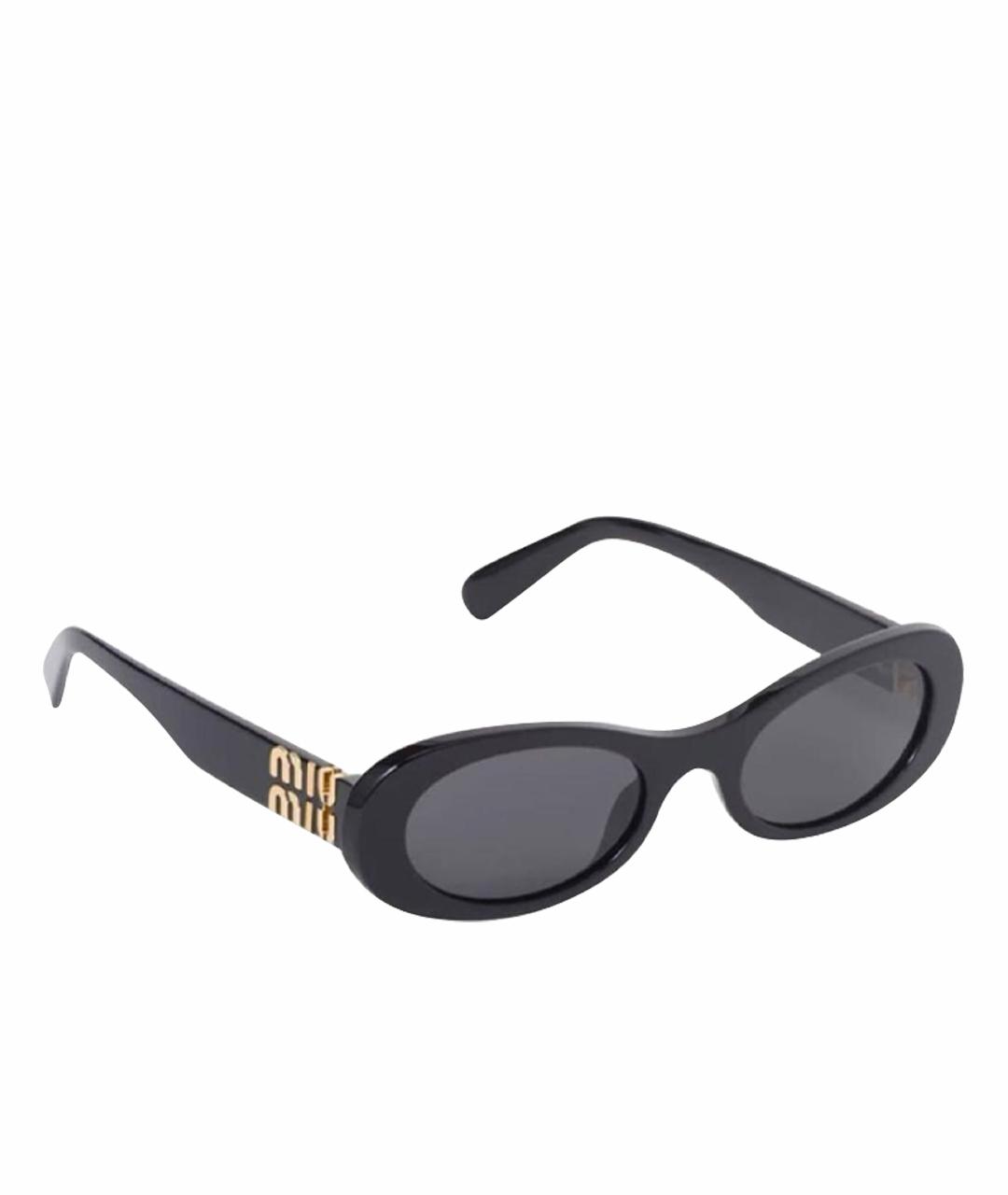 MIU MIU Черные пластиковые солнцезащитные очки, фото 1