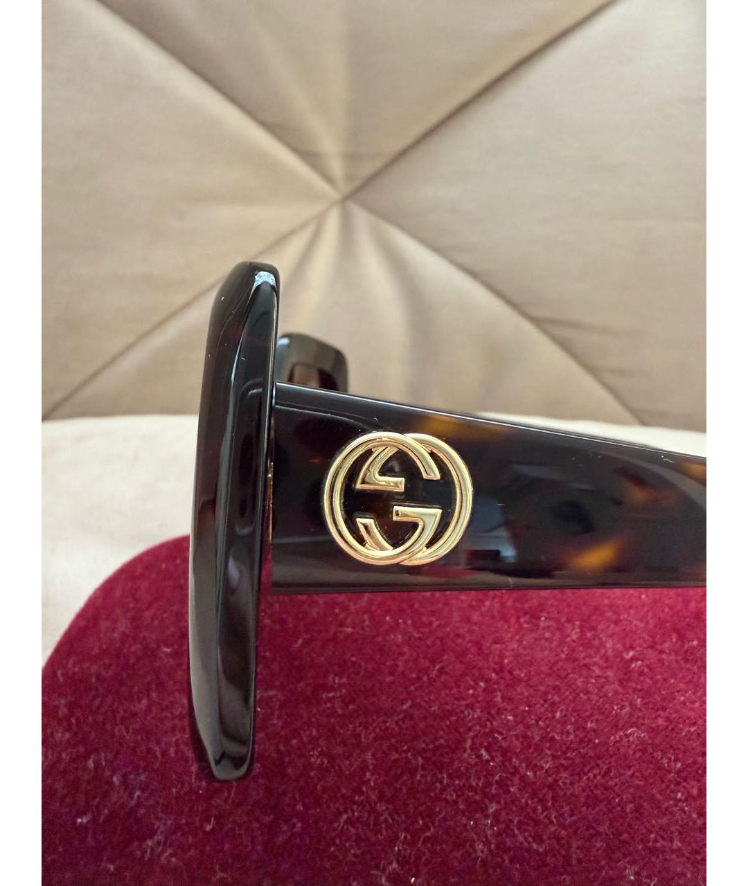GUCCI Антрацитовые пластиковые солнцезащитные очки, фото 4