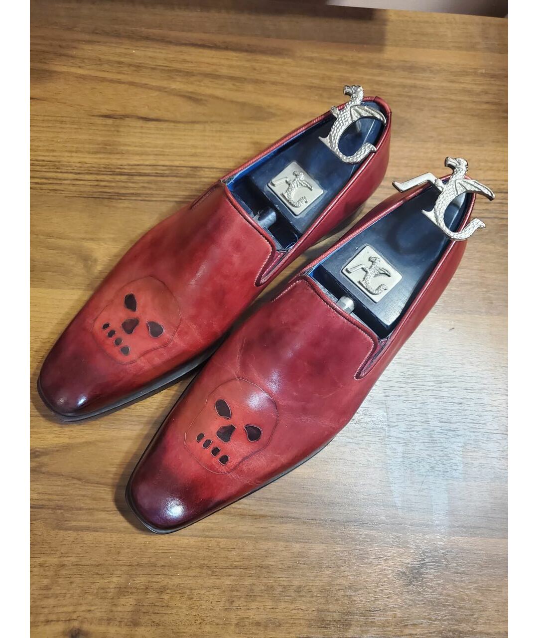 ANGELO GALASSO Бордовые кожаные туфли, фото 2