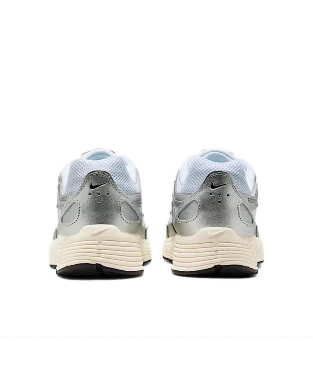 NIKE Серебряные текстильные низкие кроссовки / кеды, фото 4